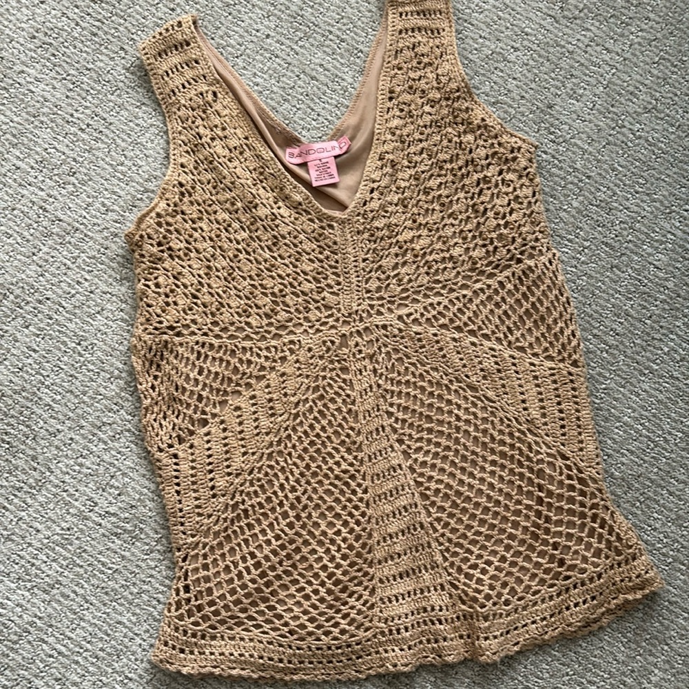 Bandolino Crochet Beaded Tank